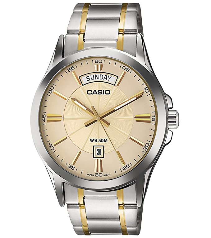 Casio Analog Beige Dial Men's Watch-MTP-1381HG-9AVIF (A1770)