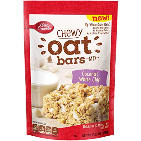 Betty Crocker Baking Coconut White Chip Chewy Oat Bar Mix, 13.75 oz