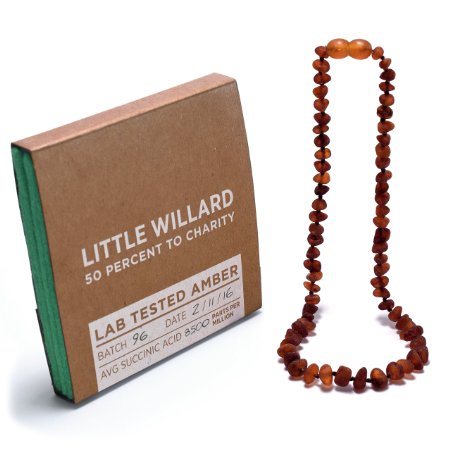 Little Willard Baltic Amber Teething Necklace (Cognac Raw)