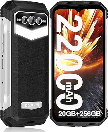 DOOGEE S100 PRO (2023) Rugged Smartphone, 22000mAh 20GB 256GB 4G Rugged Phone, 120Hz Android 12 Rugged Cell Phone, 130LM Camping Light, Dual Hi-res Speakers, 108MP Tri Camera, Night Vision, NFC, OTG