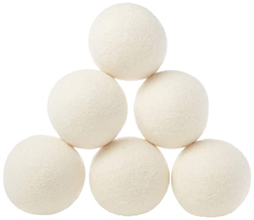 SoSoft Wool Dryer Balls for Baby Clothes 6 pack 100% Premium So Soft Wool Dryer Balls XL Handmade in Nepal All Natural Eco Friendly All Natural Fabric Softener Natural Fabric Softener 6 Count Package