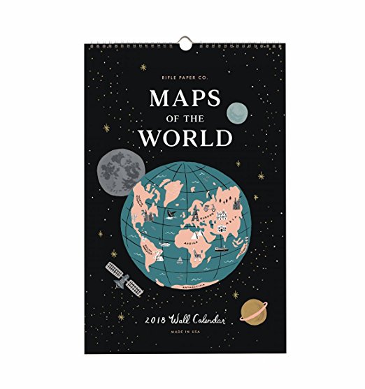 Rifle Paper 2018 Maps of the World Calendar