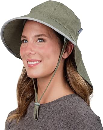 JAN & JUL Water Resistant Sun Hat with UV Protection and Neck Flap for Men and Women