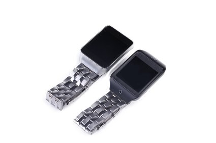 GOOQ New Solid Stainless Steel Watchband Wristband for Samsung Galaxy Gear 2 R380 Neo R381 Live R382 Smart Watch Strap Compatible with LG G Watch W100W110 Smart Watch