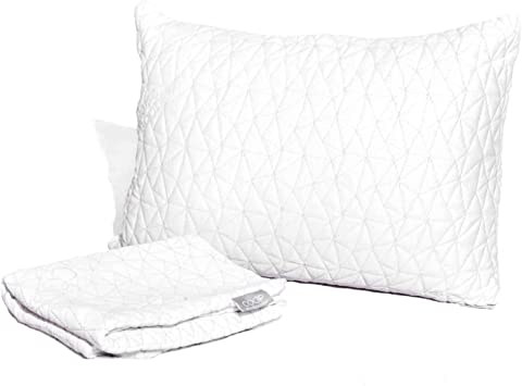 Coop Home Goods - Pillow Case for Memory Foam Pillows - Breathable Pillowcase with Zipper, Ultra Soft Fabric Pillow Covers from Viscose Rayon and Polyester Blend - White Pillow Case Queen Size