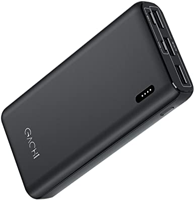 GACHI Power Bank, 26800mAh Portable Charger High Capacity External Battery Pack with 3 USB Outputs, Ultra Fast Charge Powerbank for iPhone, Android Phone,Tablet & etc