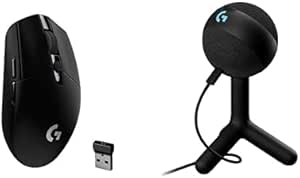 Logitech G305 Lightspeed Wireless Gaming Mouse, Black   Yeti Orb RGB Gaming Microphone with LIGHTSYNC, USB Mic for Streaming