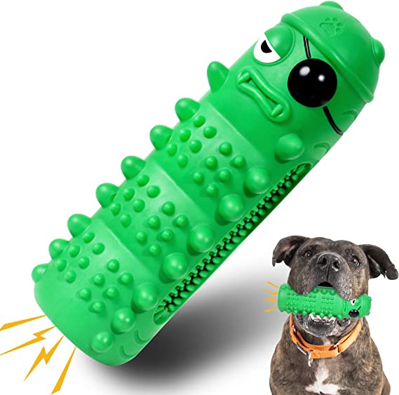 Dog Toys for Aggressive Chewers, Squeaky Dog Toys, Dog Chew Toys Large Breed, Indestructible Dog Toys, Tough Dog Toys for Large Dog, Suitable for Lab, Pit, GSD (Grenn)