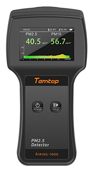 Temtop Airing-1000 Air Quality Monitor Real Time Display High Accuracy PM2.5/PM10 Detector