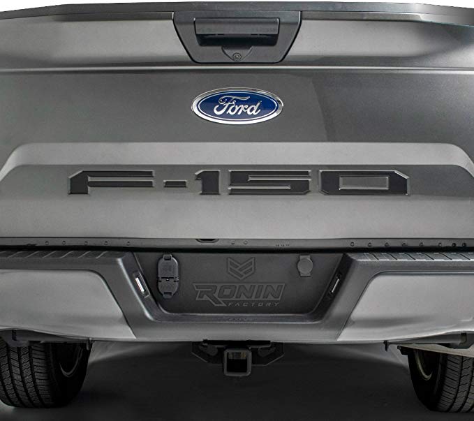 F-150 TAILGATE LETTERS for FORD F150 - THICK PLASTIC by RONIN FACTORY (Black)