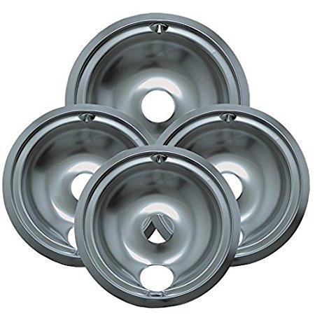 Range Kleen 119204XZ Style B Chrome 4 Pack Drip Bowls 3 Small and 1 Large