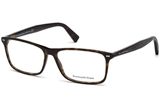 Ermenegildo Zegna Rectangular Eyeglasses EZ5069 052 Dark Havana 55mm 5069