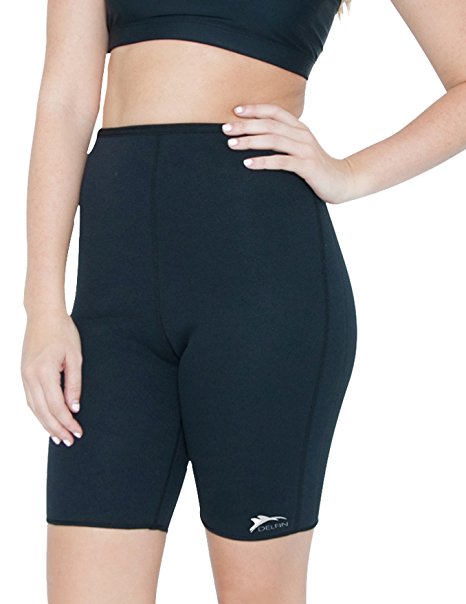 Delfin Spa Women's Heat Maximizing Neoprene Exercise and Anti Cellulite Shorts - Regular & Plus Sizes