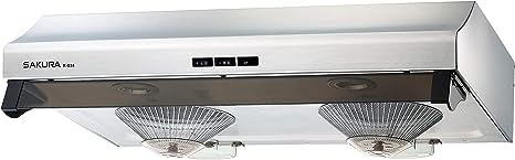 Sakura R-838 30" Stainless Under the Cabinet Range Hood｜700 CFM Exhaust Vent｜Dual LED Lights｜Dual Powerful motors｜3D Grease-Trapping｜Aluminum Filter System