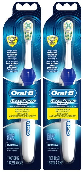 Oral B CrossAction Power Anti-Microbial Toothbrush - 2 pk