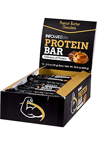Infowars Life Protein Bars - Chocolate Peanut Butter (12 Bars)