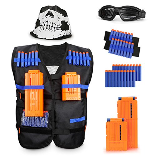 Tactical Vest Kit for Nerf Guns N-Strike Elite Series, Newisland Kids Adjustable Elite Gear Set