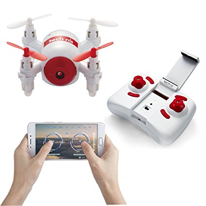 Tech rc TR006 RC Mini Drone Nano Copters with HD Camera WiFi FPV Live Video Quadcopter One Key Return Headless Mode 2.4GHz 6 Axis Gyro Helicopter