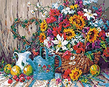 TOCARE Large 5D Diamond Painting Kits for Adults Kids Full Drill Crystal Embroidery Christmas Gift for Your Family, 57x41cm Flowers