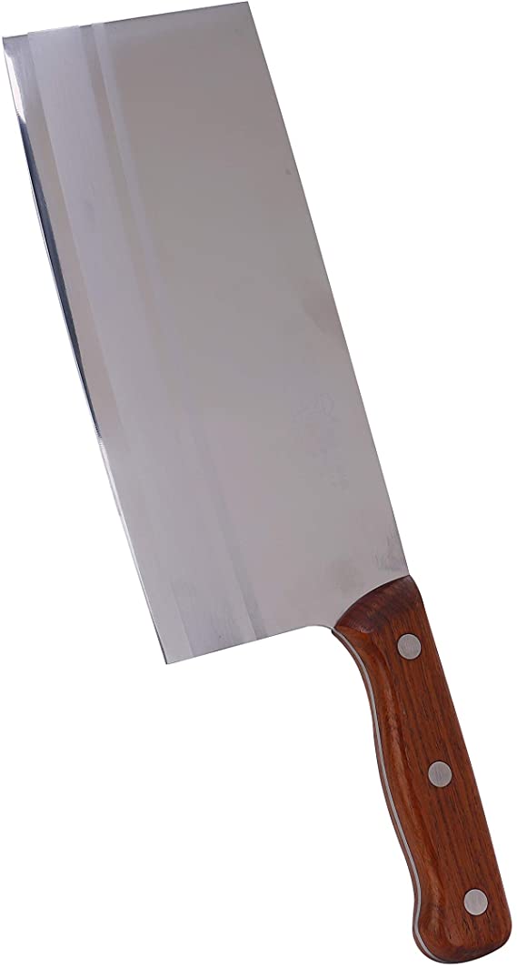 eZthings 13" Heavy Duty Professional Cutting Chefs Cleaver - Razor Sharp Edge Retention, Stain-Corrosion Resistant for Home Kitchen and Commercial Cookware Restaurant Knives (Multipurpose 8.6" Blade)