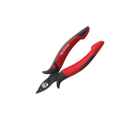 Wiha 56813 Precision Electronic Diagonal Full Flush Cutters With Wire Trapping Spring. 5-Inch