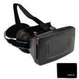 Akally 3D VR Headset Glasses Virtual Reality Mobile Phone With Magnet Google Cardboard 3D Movies Games with Resin Lens for 47-60 Inch Cellphones
