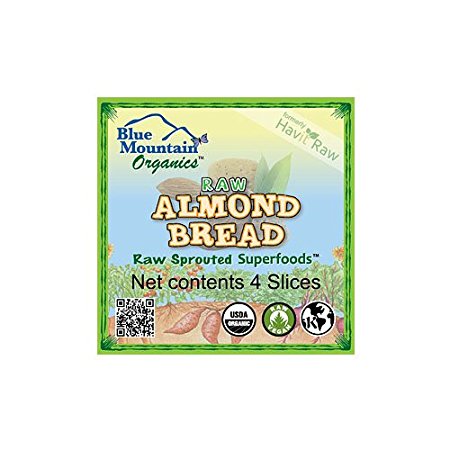 Blue Mountain Organics, Raw, Vegan, Paleo, Organic, Sprouted Almond Bread (4 slices), 5 oz