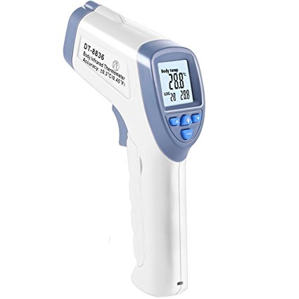GRDE Forehead Thermometer Digital Non-Contact High Measurement Accuracy, Fever Alarm, Storage Capacity of 32 Groups of Measurement Data
