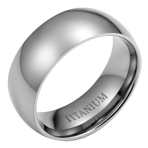 New Mens Willis Judd 8mm Titanium Wedding Band Ring In Black Velvet Ring Box