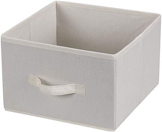 Household Essentials 311306 Set of 2 Drawers for Hanging Shelf Closet Organizers | Natural Canvas Fabric Bin with Handle