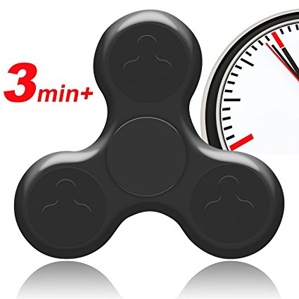 IBEET Fidget Spinner Toy,3 to 5 Minutes Spin Time,Anti-Anxiety 360 Spinner,Helps Focusing Fidget Toy,EDC Focus Toy, Black