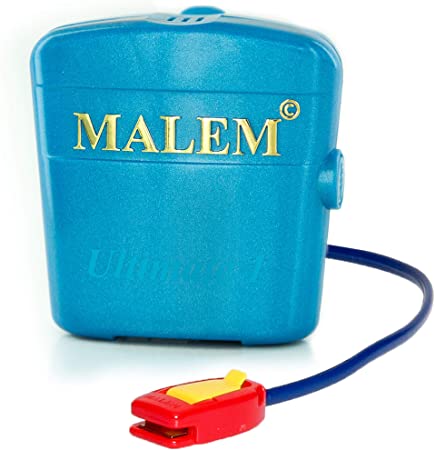 Malem Ultimate Bedwetting Alarm (Blue) for Boys and Girls - Loud Sound and Strong Vibration Wake Even Deep Sleepers - Award Winning Enuresis Alarm