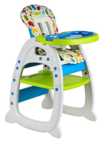 FoxHunter Baby Highchair Infant High Feeding Seat 3in1 Compact Toddler Table Chair Green New