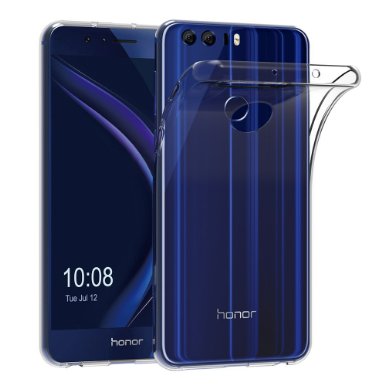 Honor 8 Case, iVoler Ultra-Thin [Crystal Clear] Premium Semi-transparent / Exact Fit / NO Bulkiness Soft Flexible TPU Back Cover Case for Huawei Honor 8,Lifetime Warranty