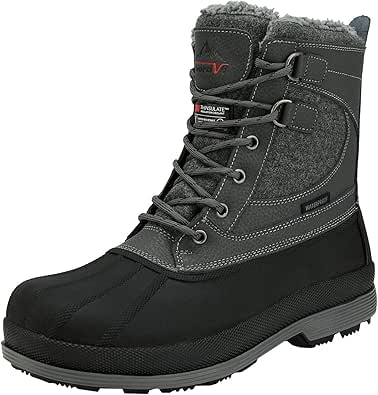 NORTIV 8 Men's Waterproof Winter Snow Boots