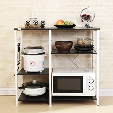 Soges 3-Tier Kitchen Baker's Rack Utility Microwave Oven Stand Storage Cart Workstation Shelf 171-BK-CA