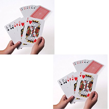 Giant 5 x 7 Inch Playing Cards (2 Pack)