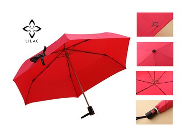 Lilac Auto Open&Close Compact Windproof and Anti-UV (UPF50 ) Foldable Travel Umbrella
