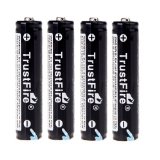 4PCS AAA 10440 600mAh 37V TrustFire Rechargeable Lithium Battery with PCB Protected Board