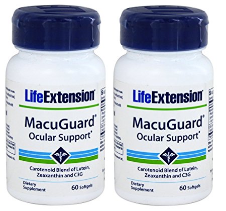 Life Extension Macuguard Ocular Support, 60 Softgels (2 Pack)