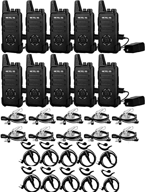 Retevis RT22S Two Way Radio with Earpiece 20 Pack