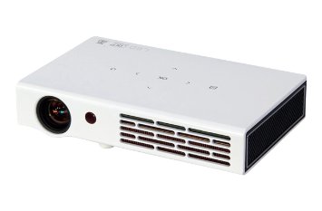 ZAZZ DLP LED Portable Multimedia WiFi Short Throw Projector with HDMI (White)