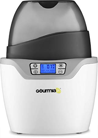 Gourmia Jr. Double Baby Bottle Sterilizer and Warmer, Digital Display, Dishwasher-Safe Removable Parts, JBW250, ETL-Certified