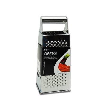 1 X 9.5" Stainless Steel 4-Sided Kitchen Box Grater