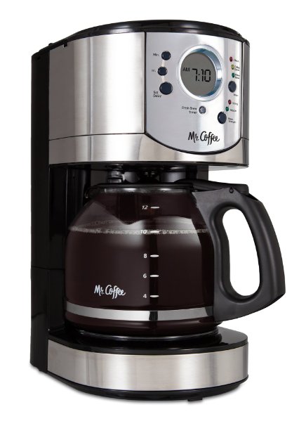 Mr Coffee 12-Cup Programmable Coffee Maker with Brew Strength Selector Brushed Chrome Accents BVMC-CJX31-AM