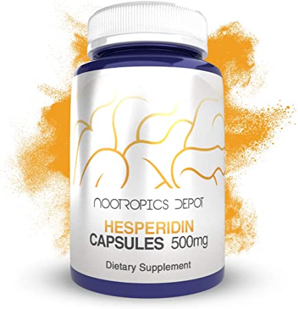 Hesperidin Capsules | 500mg | 60 Count | 90% Extract | Citrus aurantium | Supports Metabolic Function + Cardiovascular Health