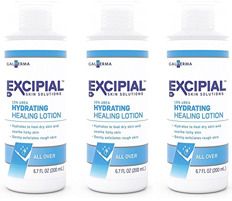 Excipial Urea Hydrating Healing Lotion, 6.7 Ounce, (Pack of 3)