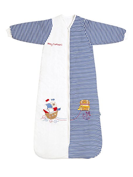 Winter Baby Sleep Sack Wearable Blanket Long Sleeves approx. 3.5 Tog - Pirate - 12-36 months/LARGE