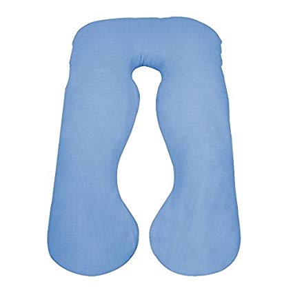Pregnancy Pillow Maternity Belly Contoured Body U Shape (blue)