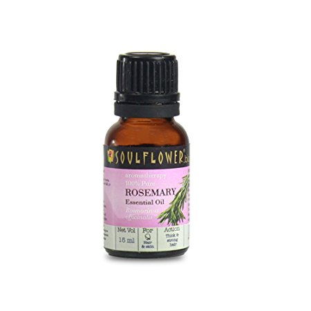 Soulflower Rosemary Pure Aroma Essential Oil, 15ml